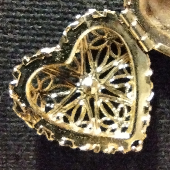 14k over sterling seed pearl locket necklace - Picture 5 of 16